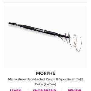 Morphe Micro Brow Dual-Ended Pencil & Spoolie in Cold Brew